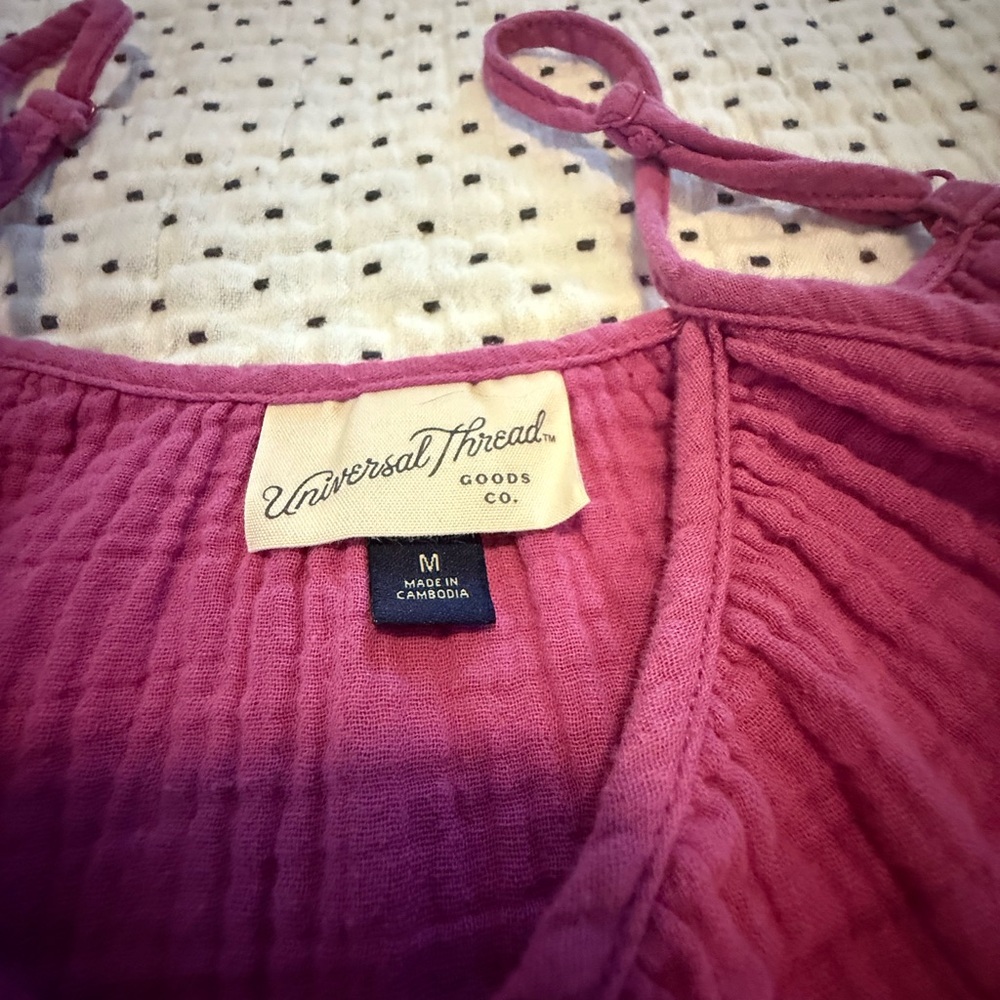 Universal Thread Fuchsia Pink Tiered Spaghetti Strap Dress - Picture 3 of 6